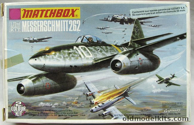 Matchbox 1/72 Messerschmitt Me-262 A-1a(2a) - Kommando Nowotny Achmer 1944 or 2nd Staffel KG 51 Edelweiss 1944, PK-21 plastic model kit